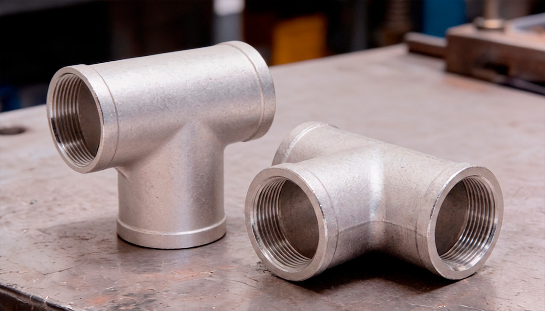 Tee Roscado de aço inox forjada Tee Roscado de aço inox forjada