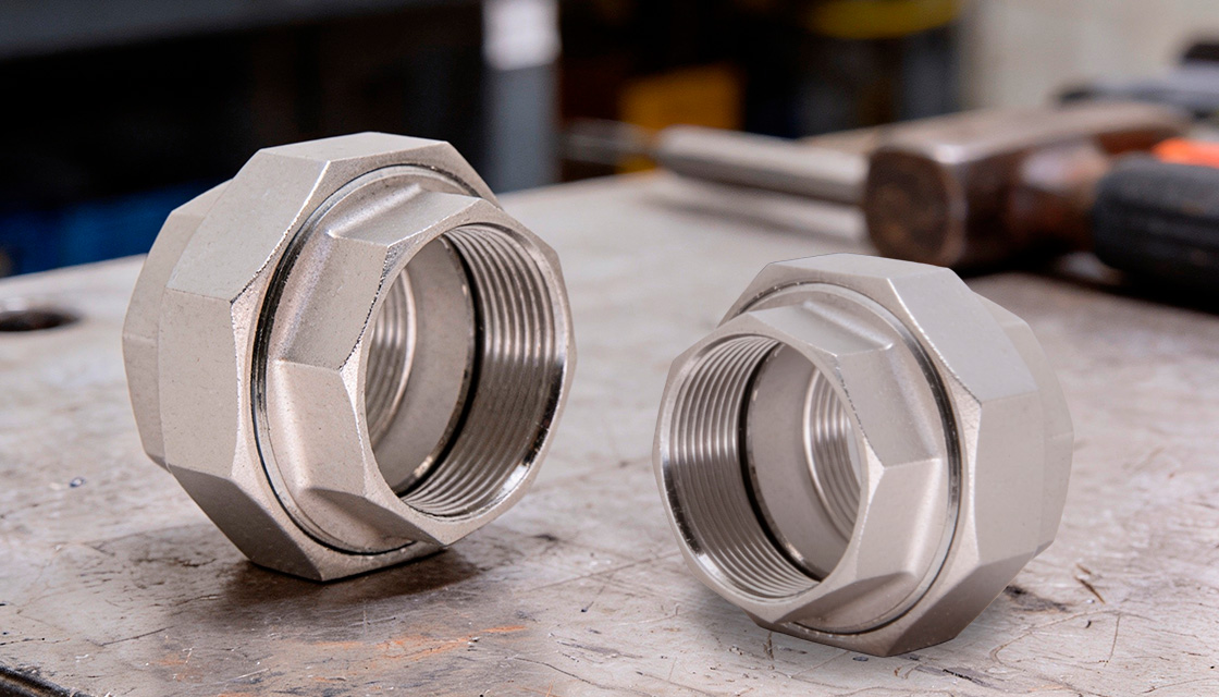 União Roscada de aço inox forjada União Roscada de aço inox forjada